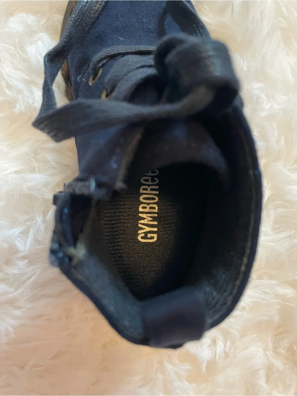 Gymboree Navy Lace-Up Toddler Boots with Side Zip